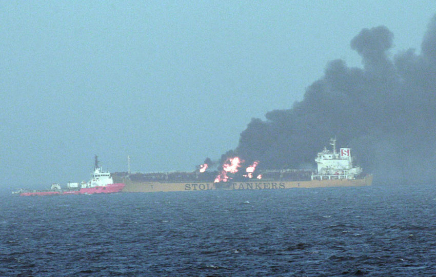 Пожар на танкере Stolt Valor