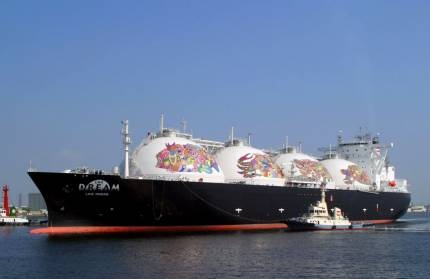 Газовоз LNG Dream принадлежащий японской компании Osaka Gas