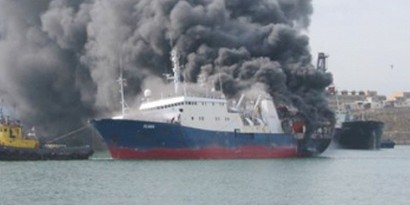 Взрыв на рыболовецком судне PTS-225